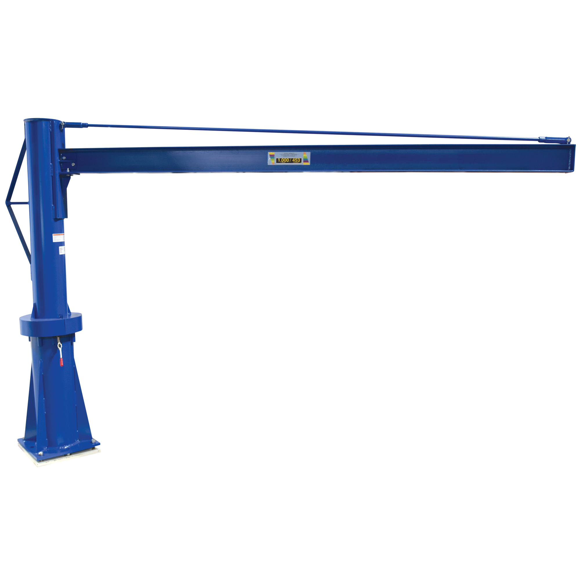 Vestil Multi-Station Jib Crane - 1000-Lb. Capacity, Floor Mount, 120in. Boom Length, Model# JIB-P-10-10-6